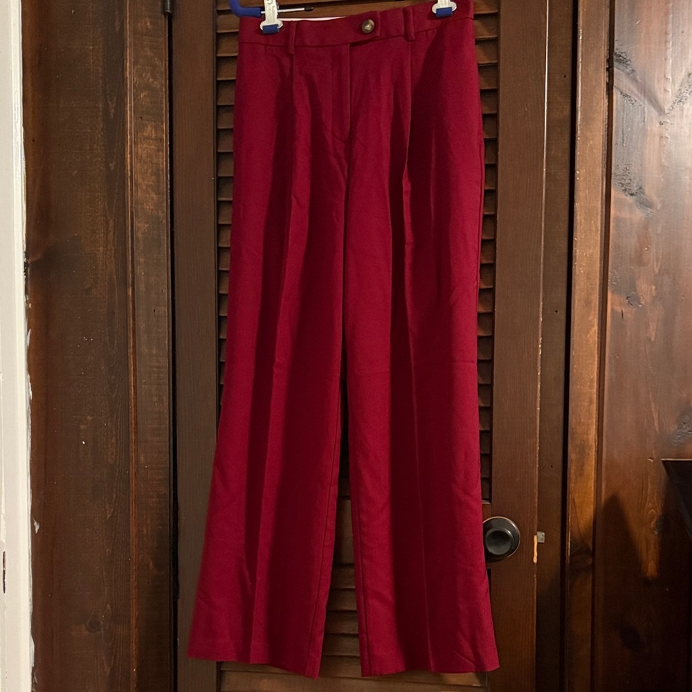 Ann Taylor Red Boot Cut Pants